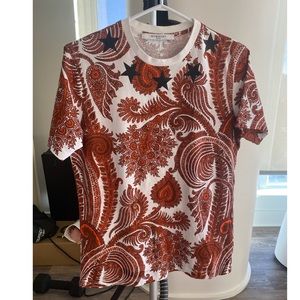 Givenchy Men's White Paisley Print T-Shirt